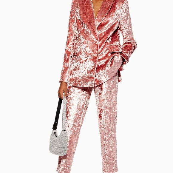 Matching Set Topshop Rose Velvet Blazer and Pants (Brand New with tags) - Picture 8 of 8